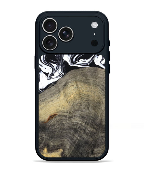 iPhone 17 Pro Max Wood Phone Case - Trent (Black & White, 791914)
