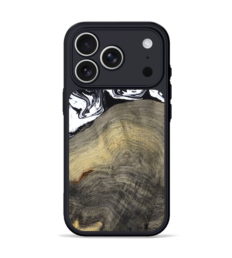 iPhone 17 Pro Wood Phone Case - Trent (Black & White, 791914)