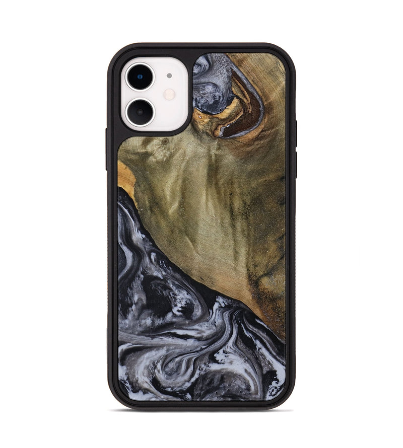 iPhone 11 Wood Phone Case - Jerri (Black & White, 791915)