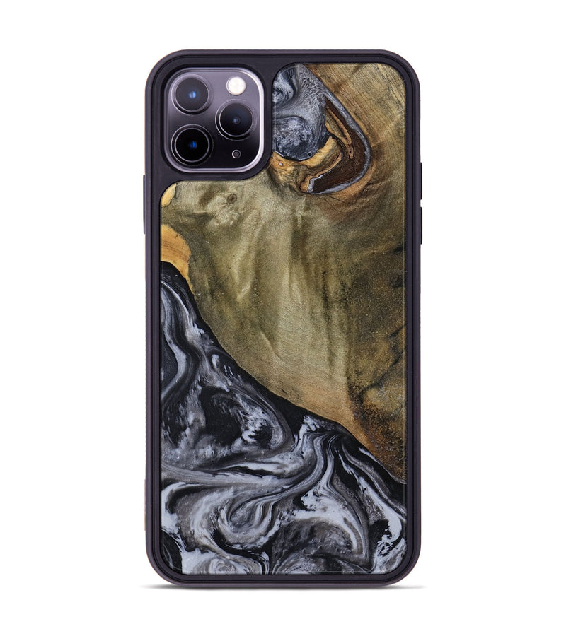 iPhone 11 Pro Max Wood Phone Case - Jerri (Black & White, 791915)