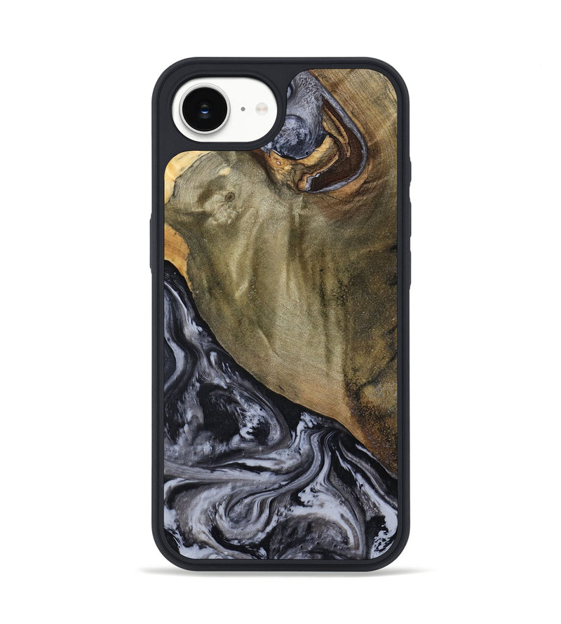 iPhone 16e Wood Phone Case - Jerri (Black & White, 791915)