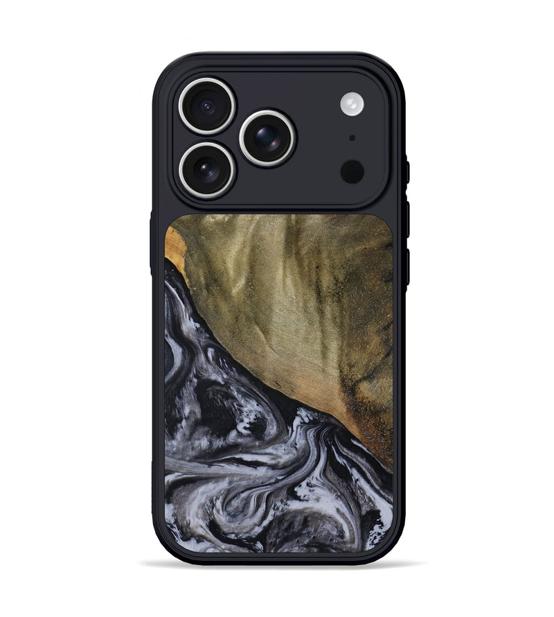 iPhone 17 Pro Wood Phone Case - Jerri (Black & White, 791915)