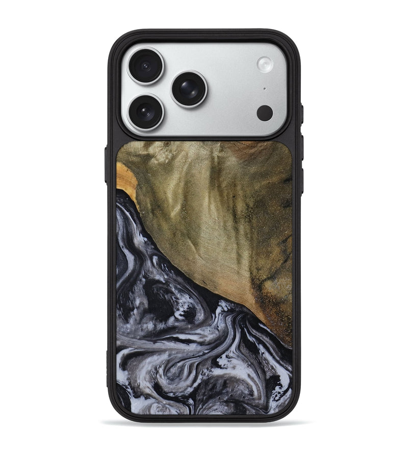 iPhone 18 Pro Max Wood Phone Case - Jerri (Black & White, 791915)