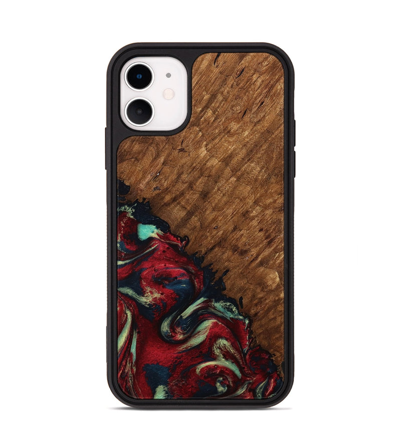 iPhone 11 Wood Phone Case - Marc (Red, 791940)