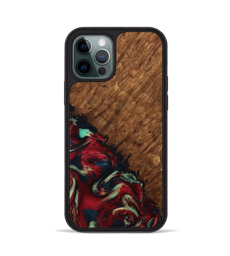 iPhone 12 Pro Wood Phone Case - Marc (Red, 791940)