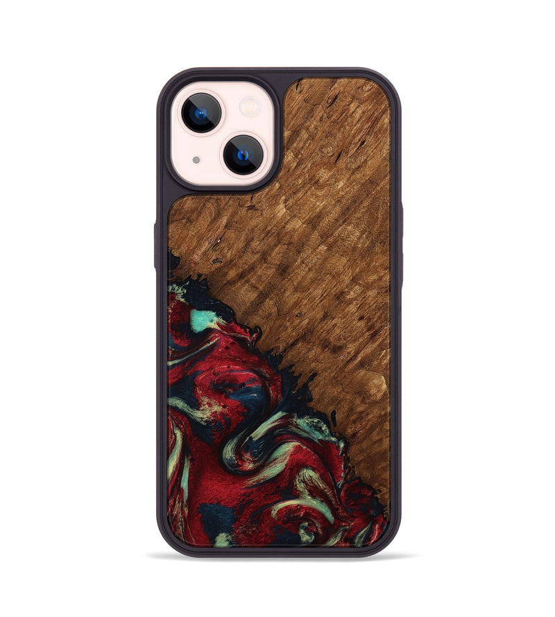 iPhone 14 Wood Phone Case - Marc (Red, 791940)