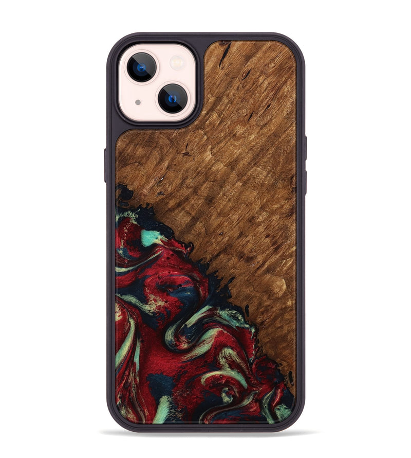 iPhone 14 Plus Wood Phone Case - Marc (Red, 791940)