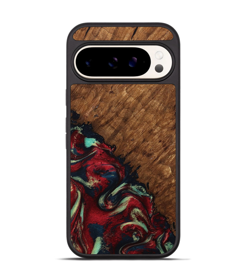 Pixel 9 Wood Phone Case - Marc (Red, 791940)