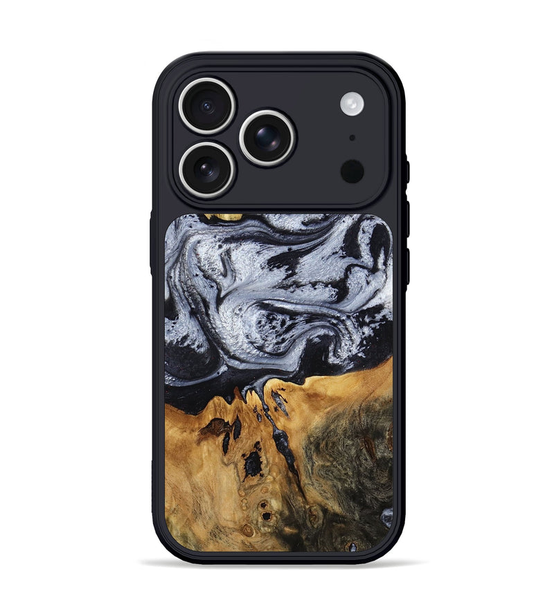 iPhone 17 Pro Wood Phone Case - Alfred (Black & White, 791947)