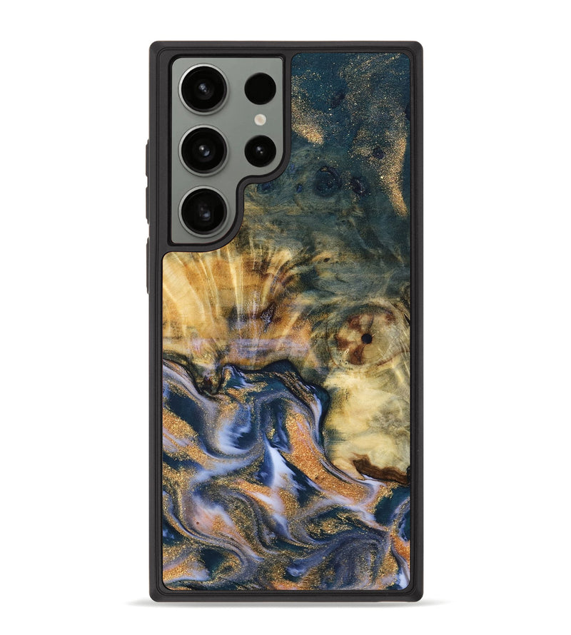 Galaxy S23 Ultra Wood Phone Case - Celeste (Teal & Gold, 791951)