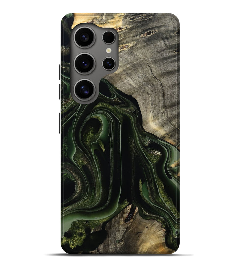Galaxy S25 Ultra Wood Live Edge Phone Case - Zakai (Green, 792036)