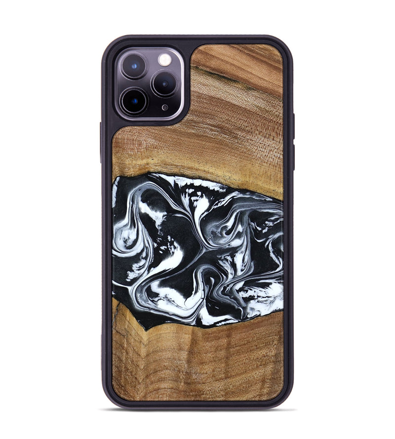 iPhone 11 Pro Max Wood Phone Case - Kylie (Black & White, 792063)