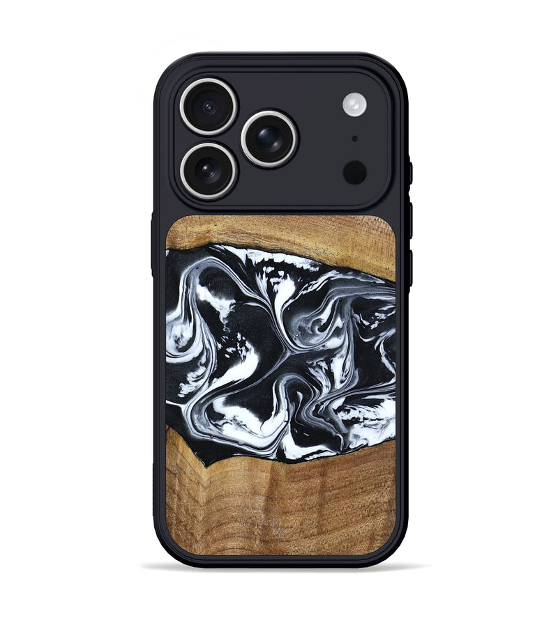 iPhone 17 Pro Wood Phone Case - Kylie (Black & White, 792063)