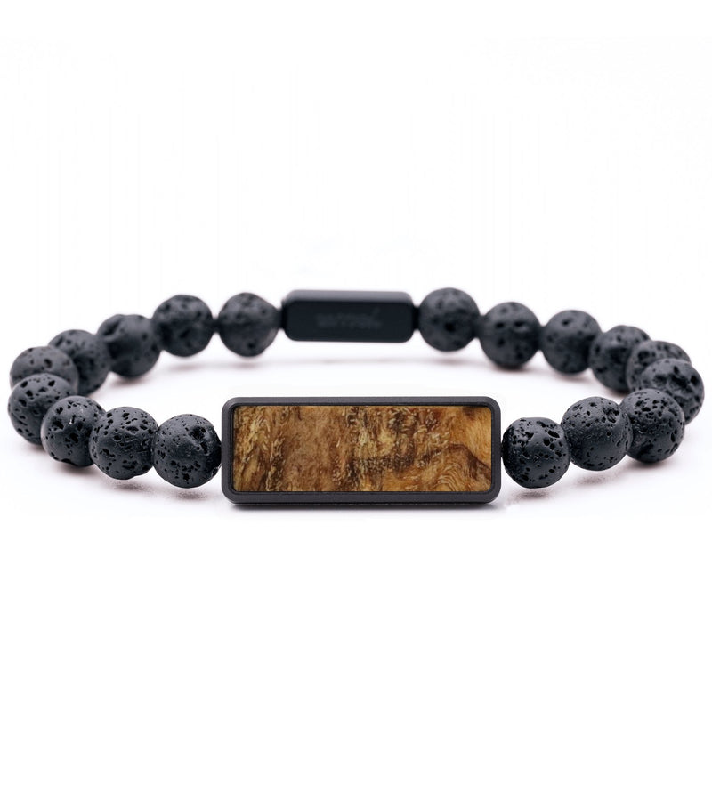 Lava Bead Wood Bracelet - Vivian (Wood Burl, 792167)