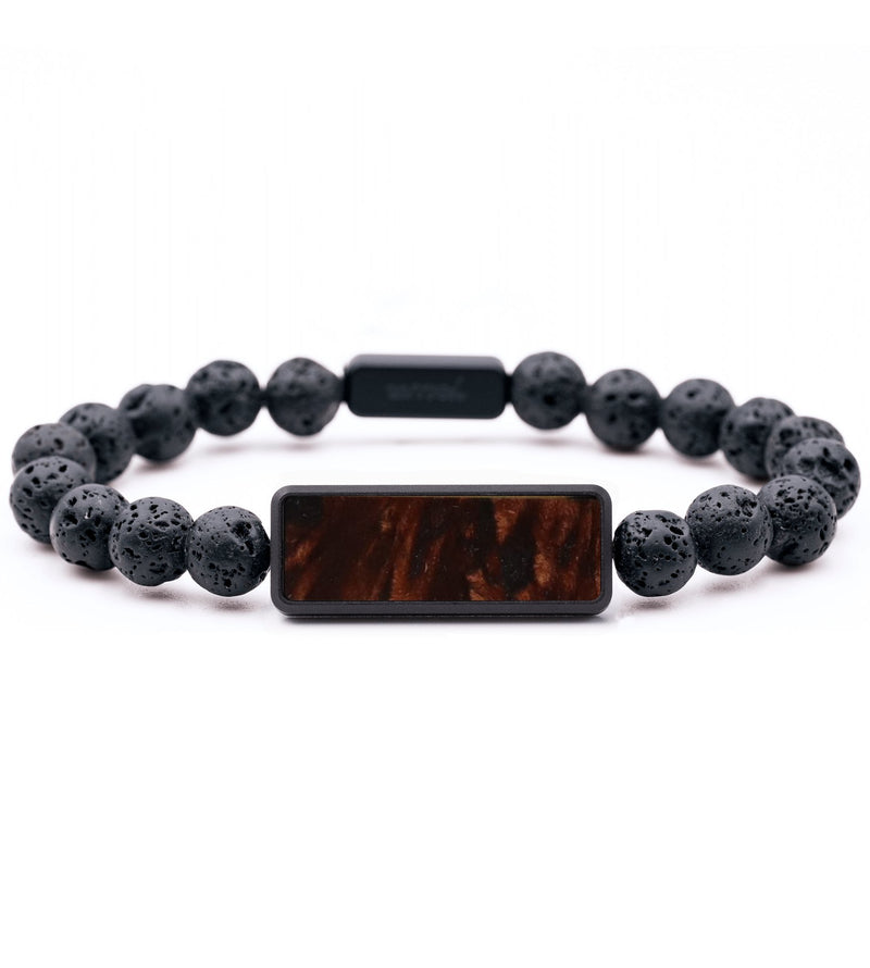Lava Bead Wood Bracelet - Sean (Wood Burl, 792185)