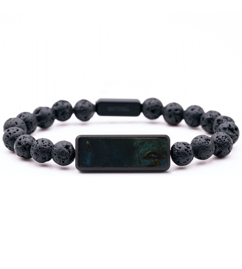 Lava Bead Wood Bracelet - Peter (Wood Burl, 792187)