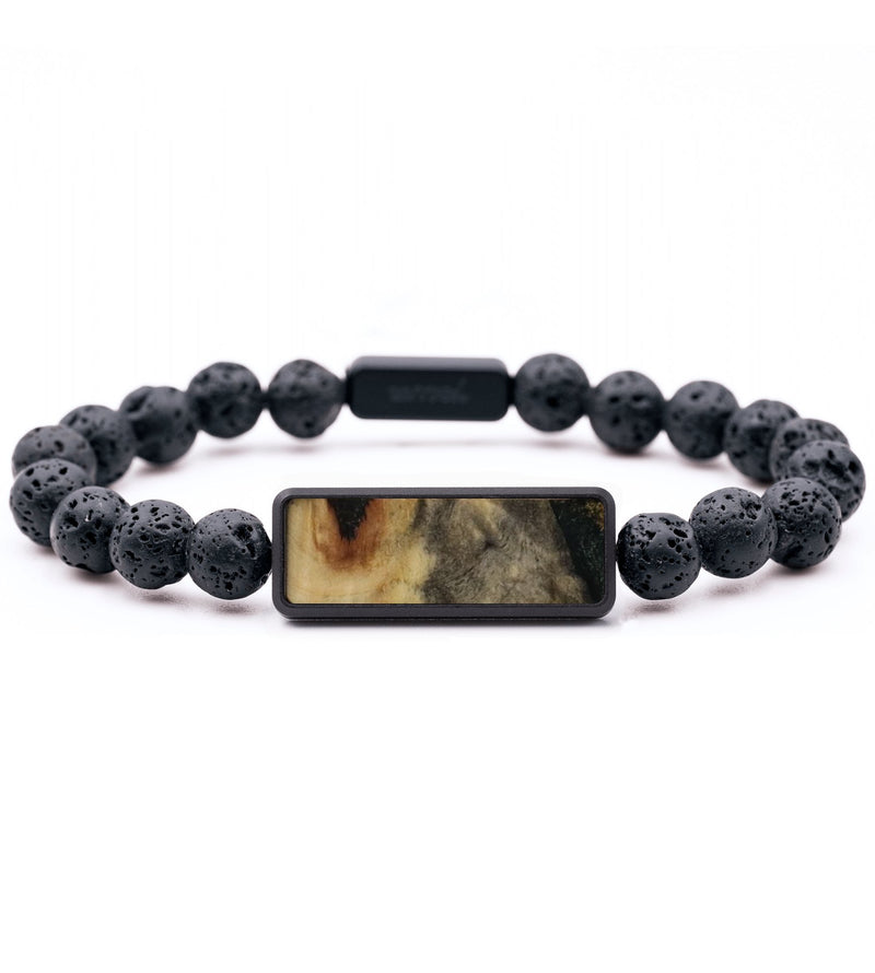 Lava Bead Wood Bracelet - Nasir (Wood Burl, 792189)
