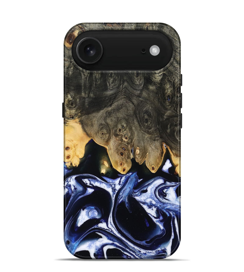 iPhone 17 Air Wood Live Edge Phone Case - Rex (Blue, 792235)