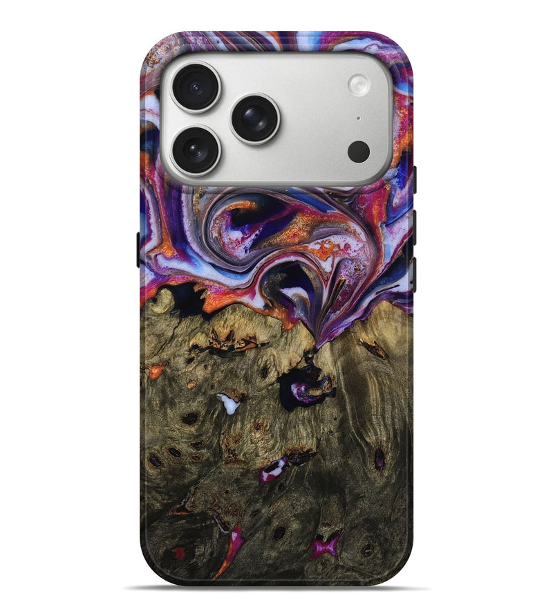 iPhone 17 Pro Max Wood Live Edge Phone Case - Tristan (Blue, 792248)
