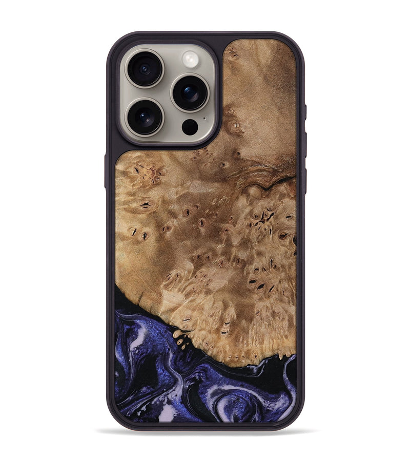 iPhone 15 Pro Max Wood Phone Case - Adriana (Purple, 792541)