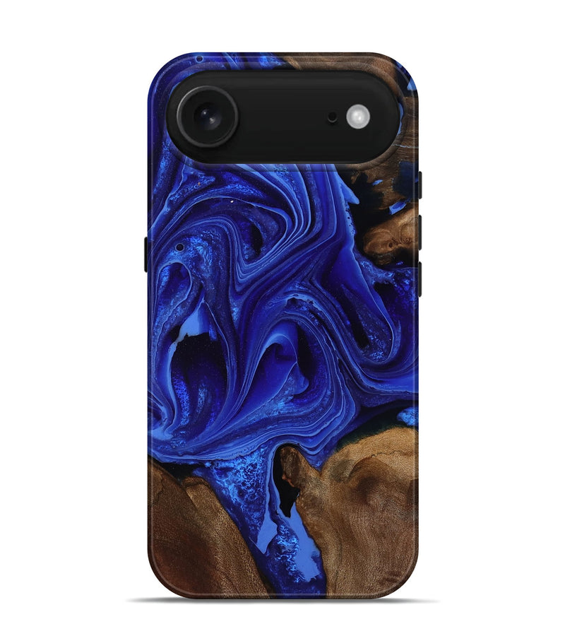 iPhone 17 Air Wood Live Edge Phone Case - Avery (Blue, 792615)
