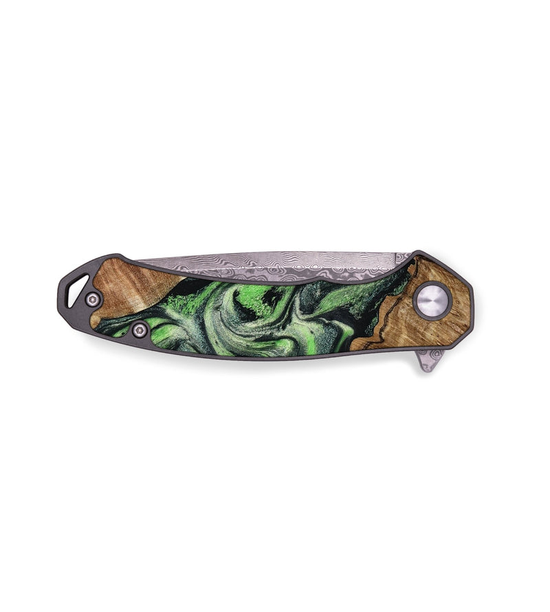 EDC Wood Pocket Knife - Raheem (Green, 792736)