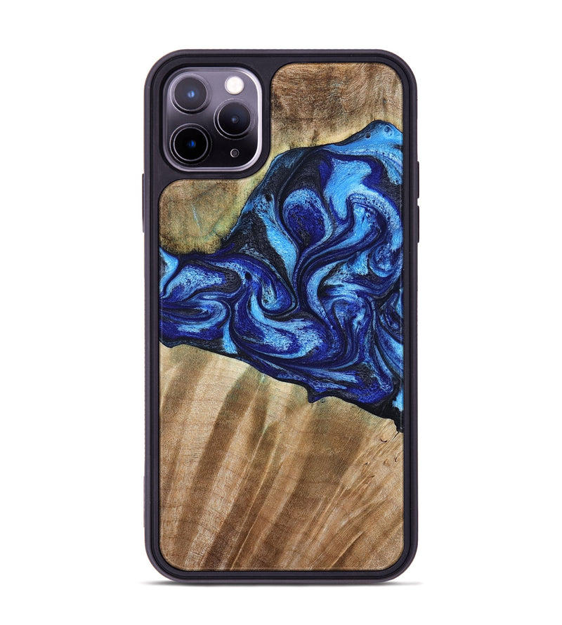 iPhone 11 Pro Max Wood Phone Case - Evan (Blue, 792764)