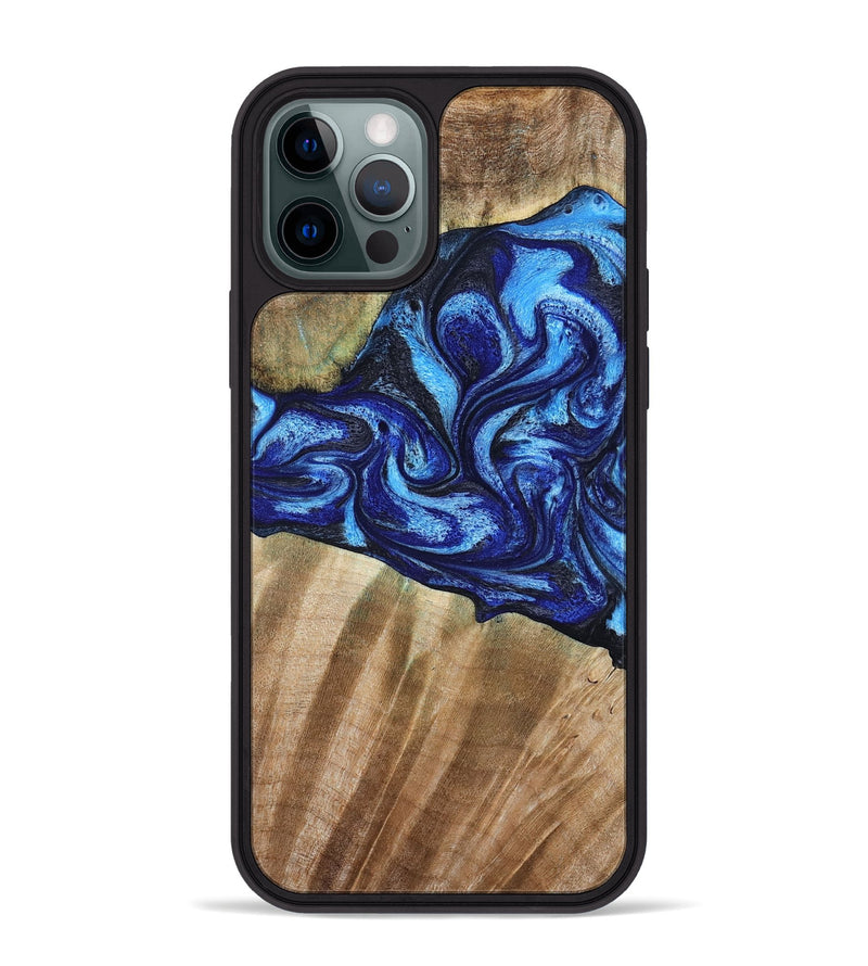 iPhone 12 Pro Max Wood Phone Case - Evan (Blue, 792764)