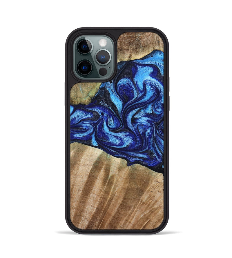 iPhone 12 Pro Wood Phone Case - Evan (Blue, 792764)