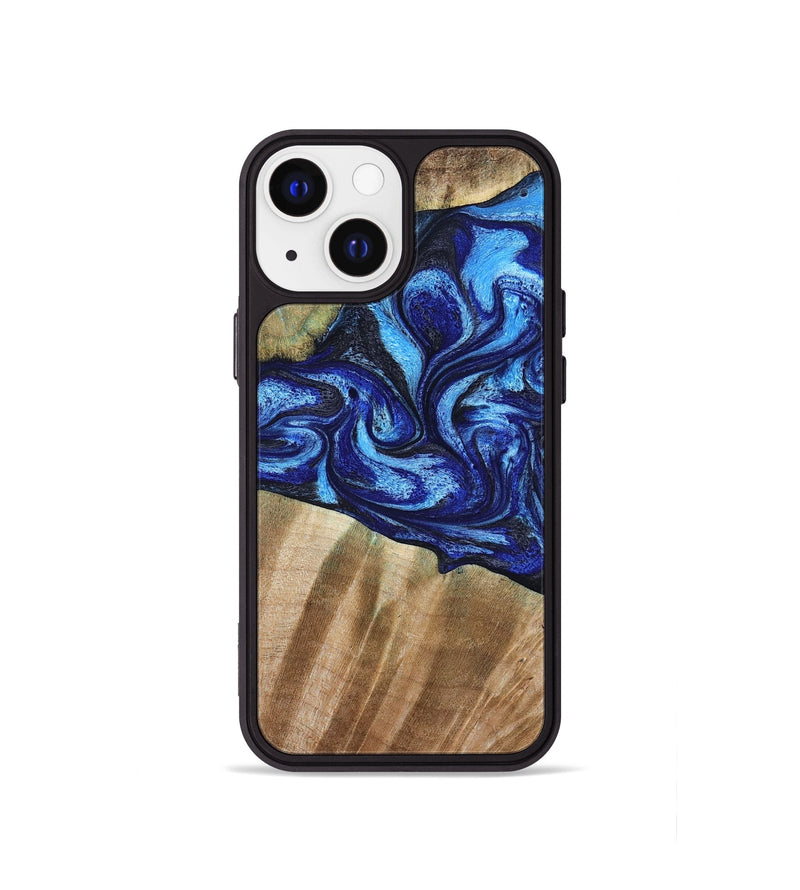 iPhone 13 mini Wood Phone Case - Evan (Blue, 792764)