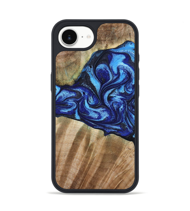 iPhone 16e Wood Phone Case - Evan (Blue, 792764)