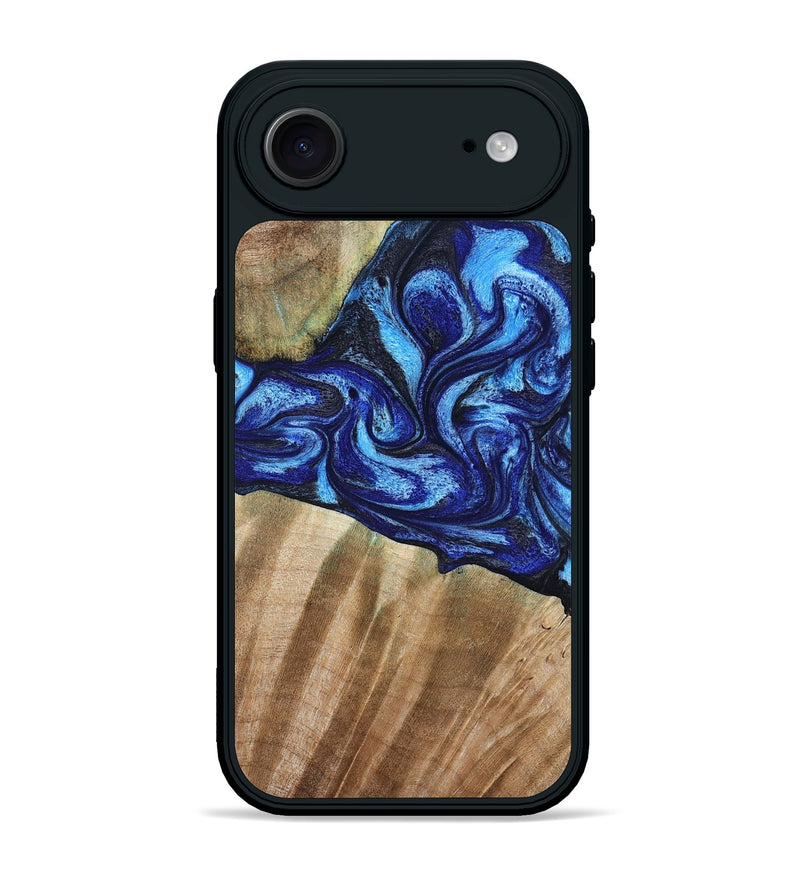 iPhone 17 Air Wood Phone Case - Evan (Blue, 792764)