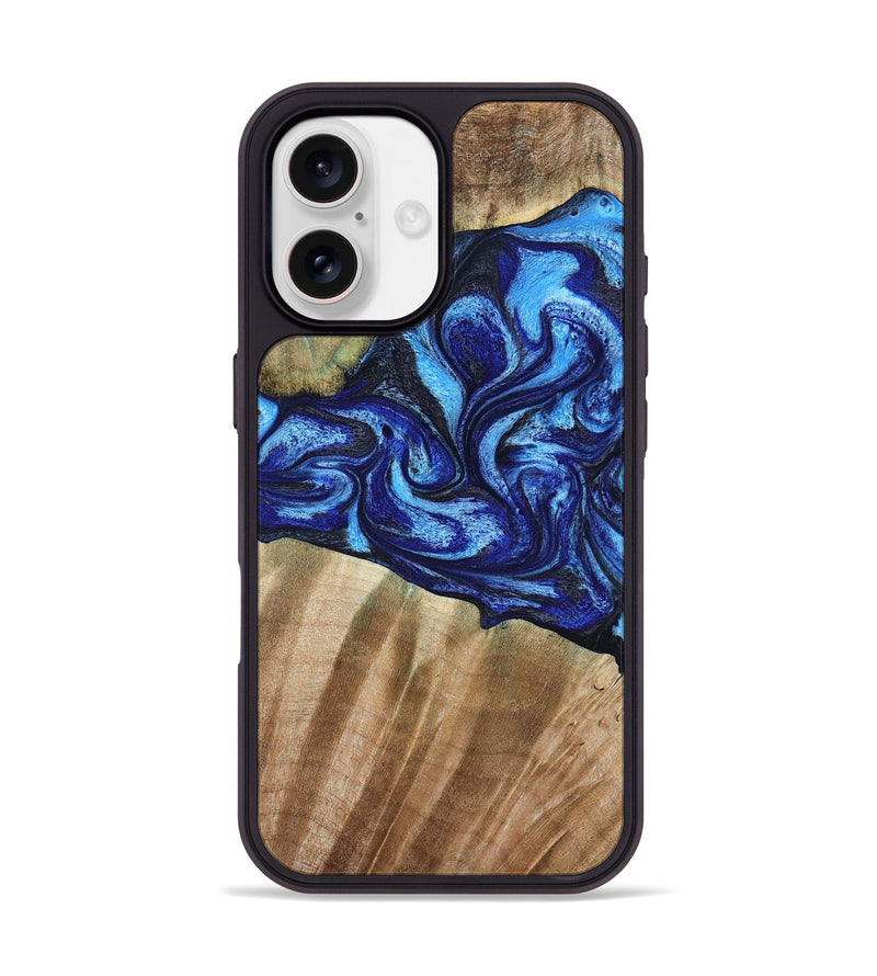 iPhone 17 Wood Phone Case - Evan (Blue, 792764)