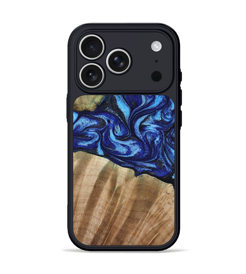 iPhone 17 Pro Wood Phone Case - Evan (Blue, 792764)