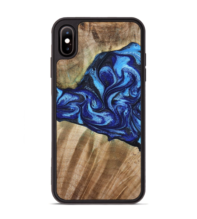 iPhone Xs Max Wood Phone Case - Evan (Blue, 792764)