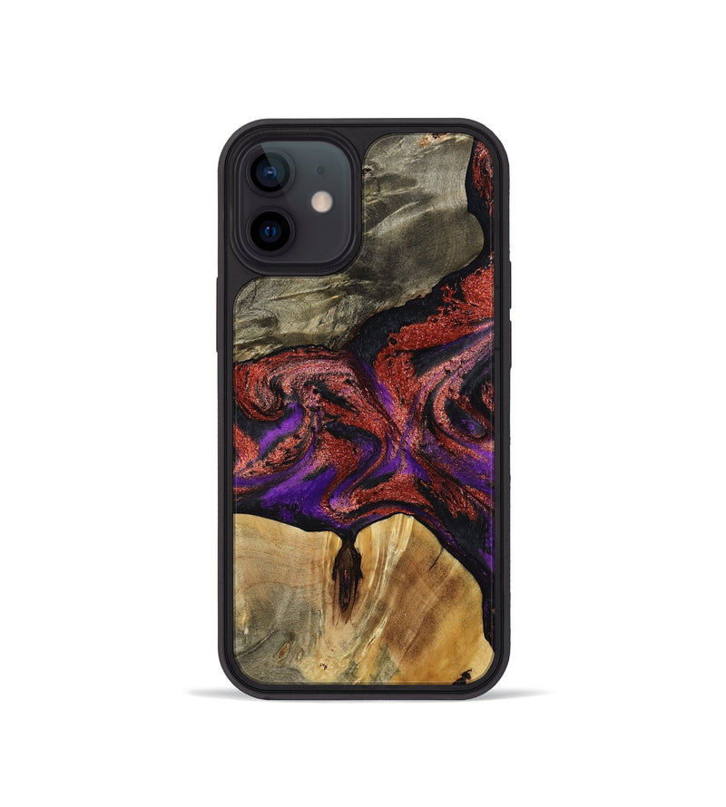 iPhone 12 mini Wood Phone Case - Johanna (Purple, 792833)