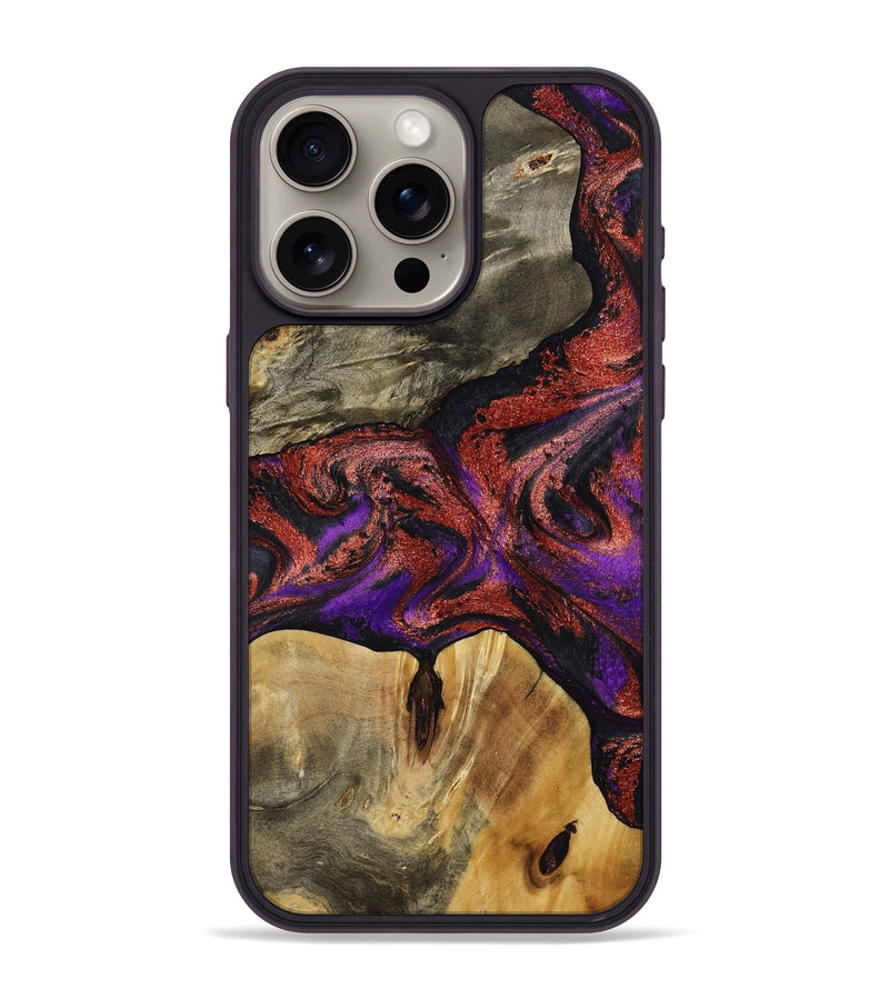 iPhone 15 Pro Max Wood Phone Case - Johanna (Purple, 792833)