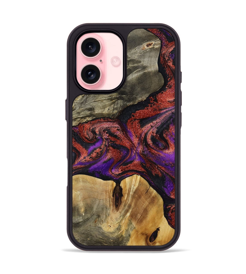 iPhone 16 Wood Phone Case - Johanna (Purple, 792833)