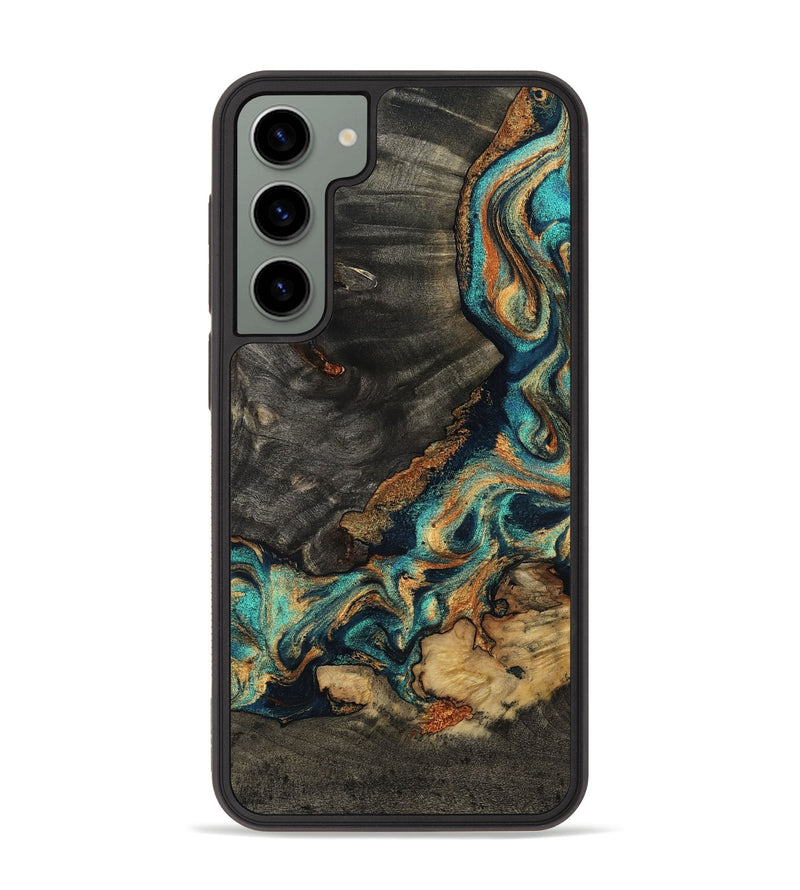 Galaxy S23 Plus Wood Phone Case - Jerrod (Teal & Gold, 792852)