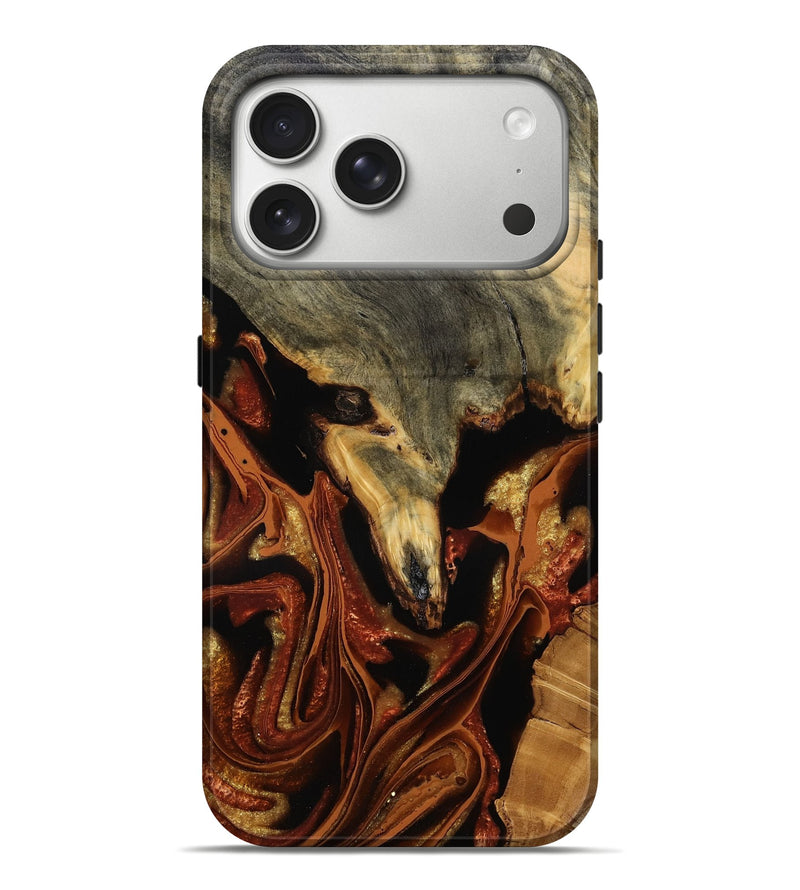 iPhone 17 Pro Max Wood Live Edge Phone Case - Santino (Red, 792882)