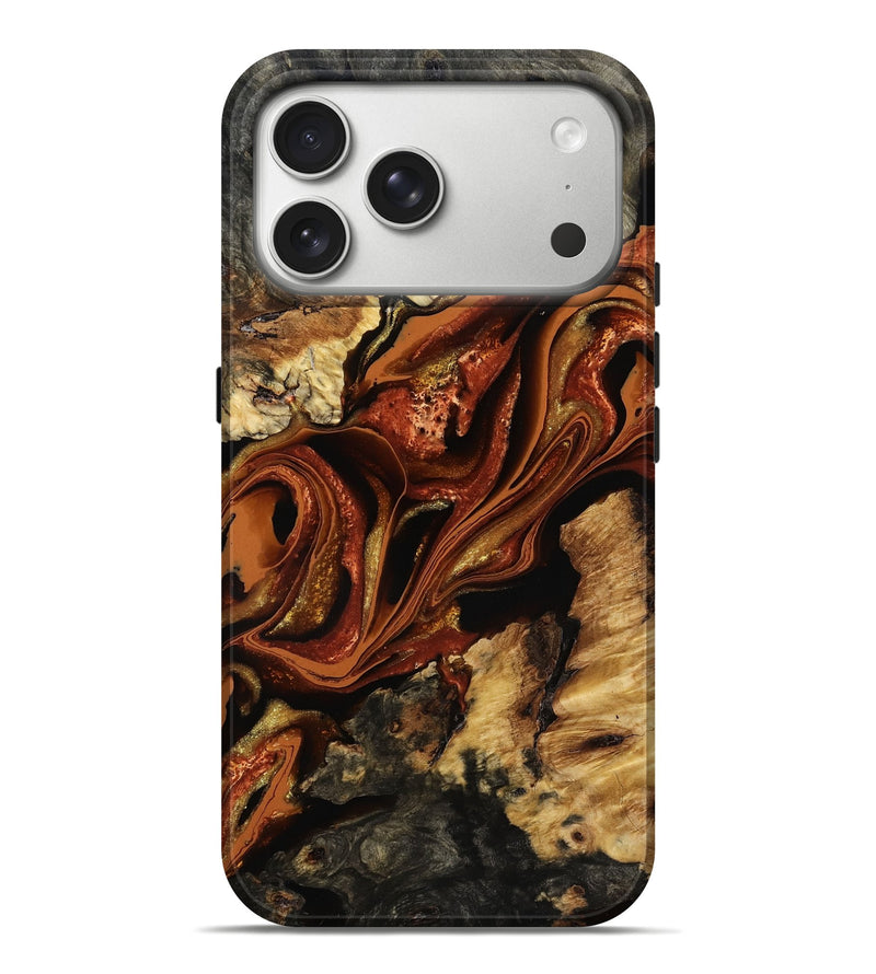 iPhone 17 Pro Max Wood Live Edge Phone Case - Linsey (Red, 792884)