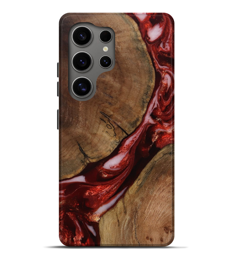 Galaxy S25 Ultra Wood Live Edge Phone Case - Hillary (Red, 792905)