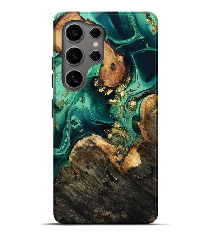Galaxy S25 Ultra Wood Live Edge Phone Case - Rilla (Green, 792921)