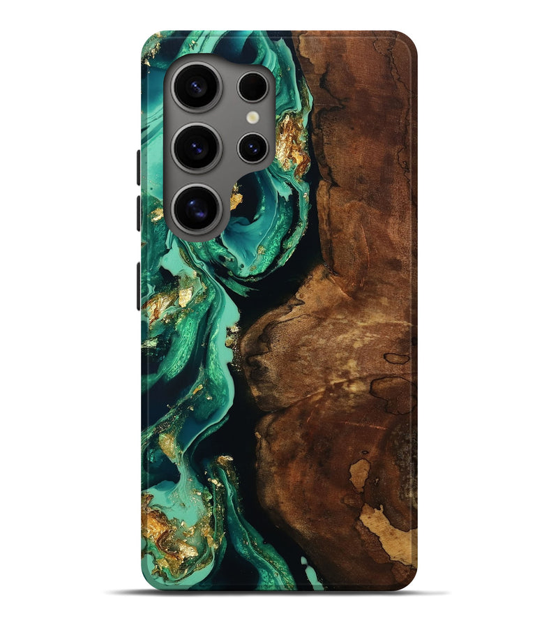 Galaxy S25 Ultra Wood Live Edge Phone Case - Buster (Metallic, 792922)
