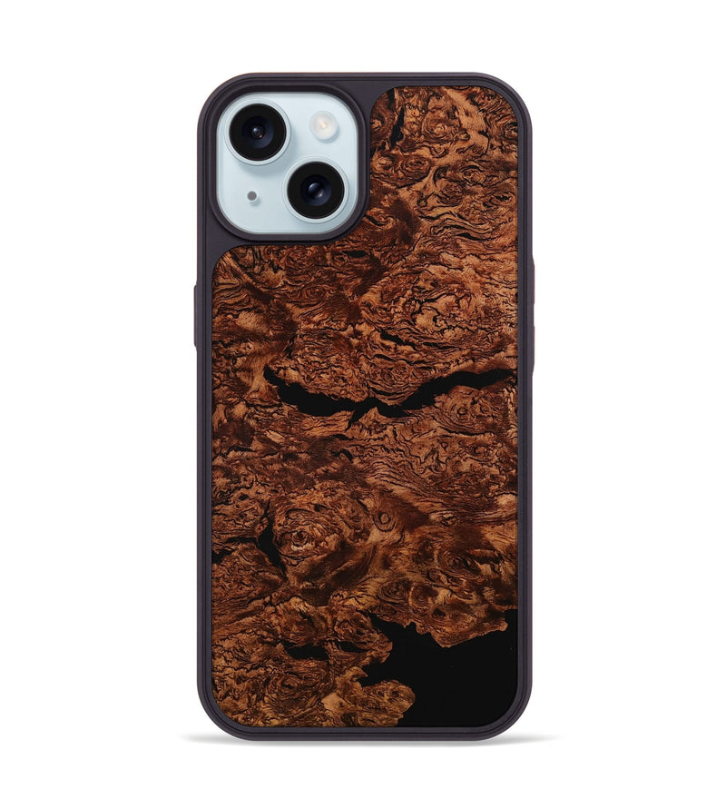 iPhone 15 Wood Phone Case - Madden (Wood Burl, 792997)