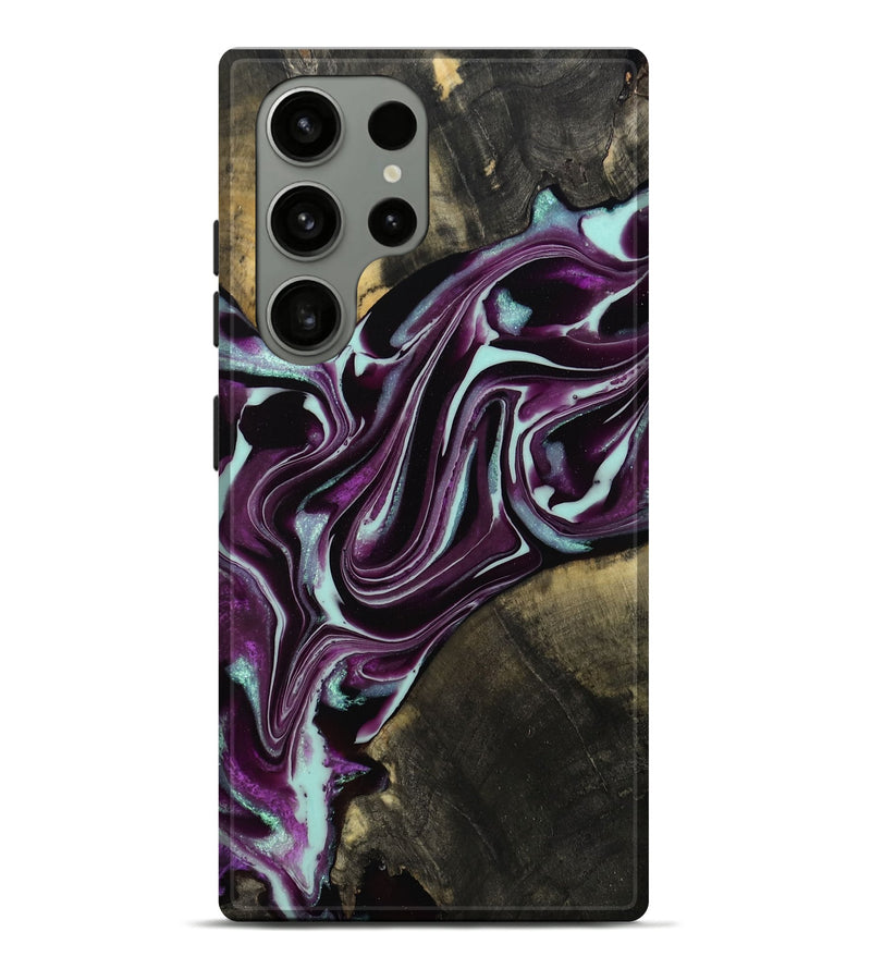 Galaxy S23 Ultra Wood Live Edge Phone Case - Chana (Purple, 793134)