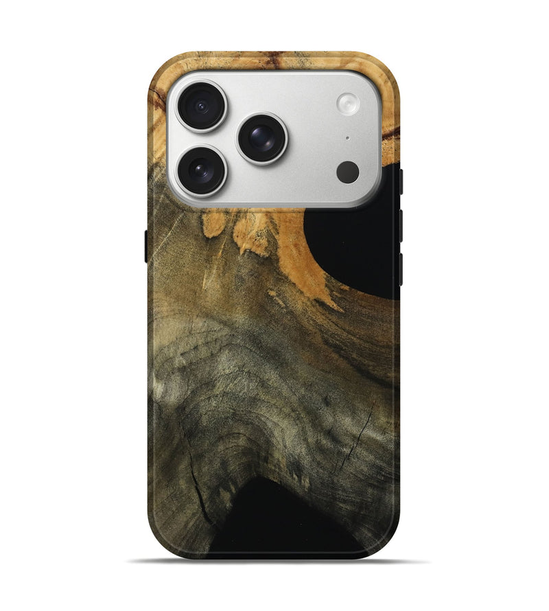 iPhone 17 Pro Wood Live Edge Phone Case - Kale (Wood Burl, 793145)