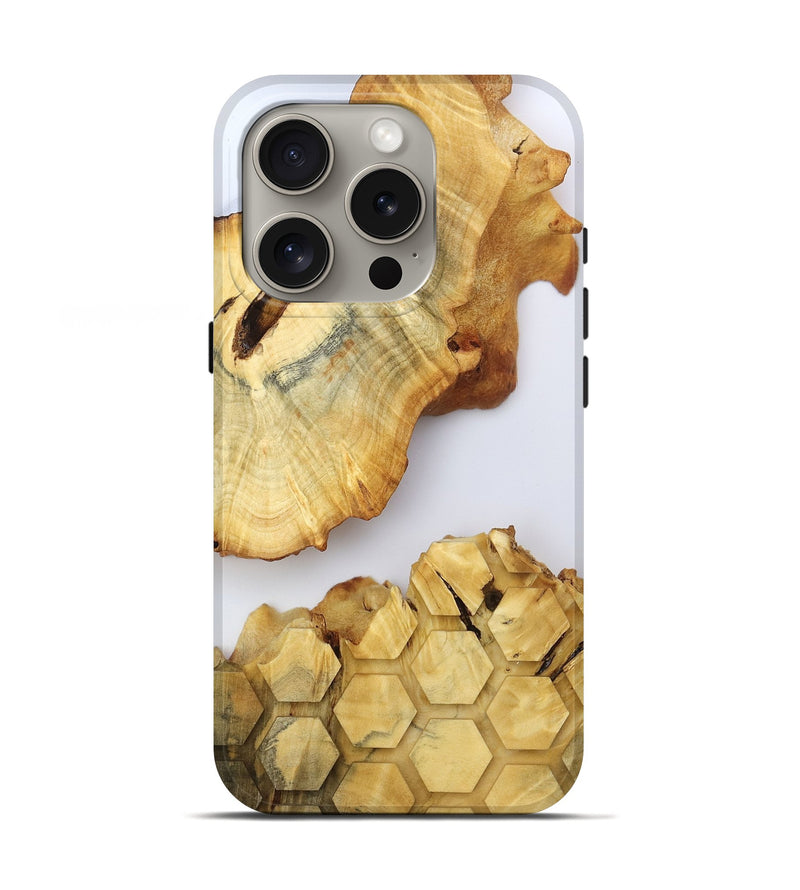 iPhone 16 Pro Wood Live Edge Phone Case - Mylie (Clear, 793159)