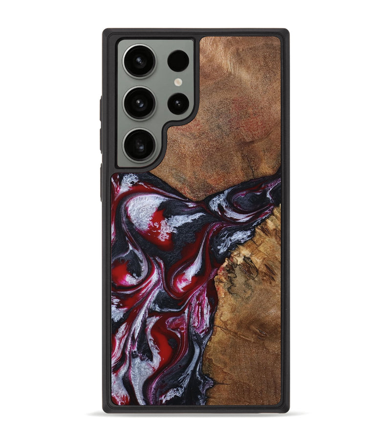 Galaxy S23 Ultra Wood Phone Case - Jaydon (Red, 793374)