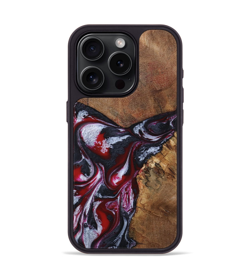 iPhone 15 Pro Wood Phone Case - Jaydon (Red, 793374)